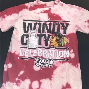 Chicago Blackhawks Stanley cup bleached shirt